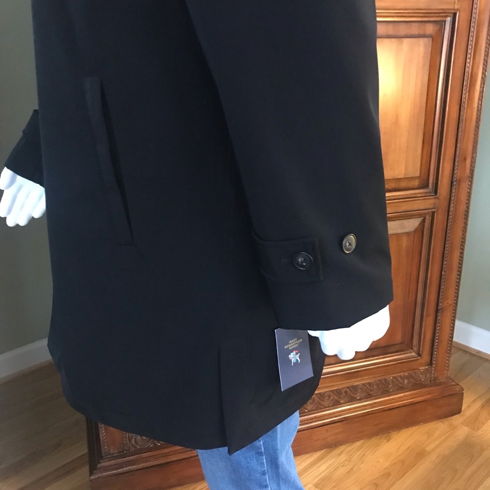 Hart Schaffner Marx Men’s Hartsdale All Weather Raincoat 44R Black - Picture 6 of 16